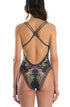 Einteiliger Badeanzug Anelle Safari Schwarz PIN-UP STARS